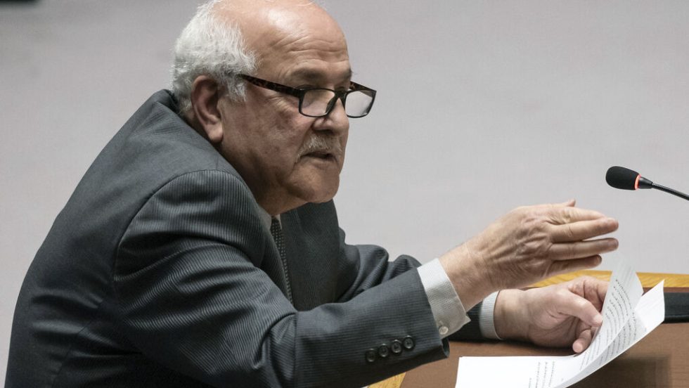 Ο μόνιμος παρατηρητής του ΟΗΕ για την Παλαιστίνη, Ριγιάντ Μανσούρ